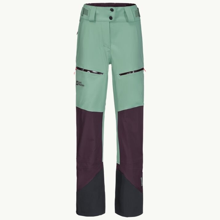Jack Wolfskin Alpspitze 3l granite green, 40 Dámske skialpové nohavice