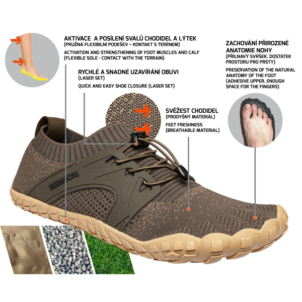 Unisex voľnočasové topánky| BENNON Bosky barefoot