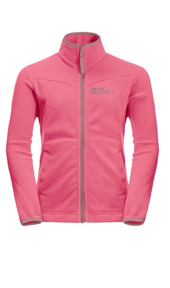 Jack Wolfskin Sandpiper K pink lemonade, 164 Detská bunda na zips