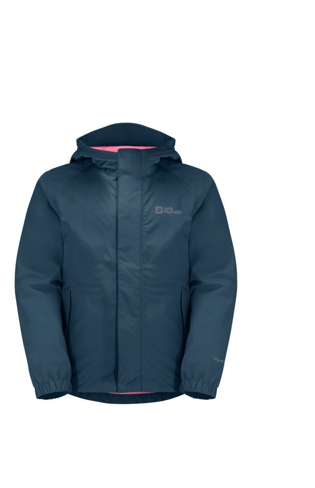 Jack Wolfskin Tucan K dark sea, 152 Detská bunda na zips