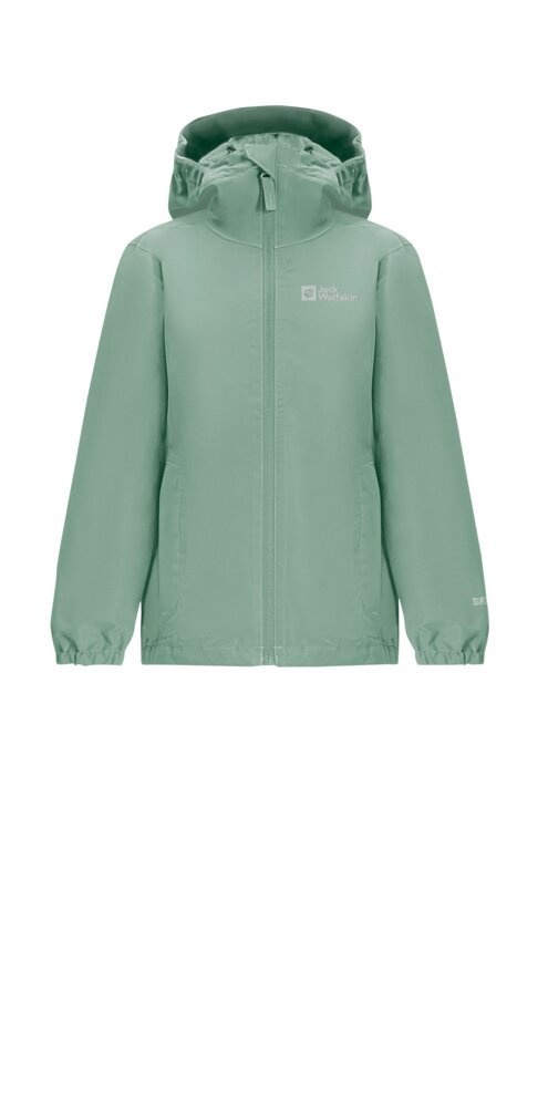 Jack Wolfskin Flaze K granite green, 116 Detská bunda na zips