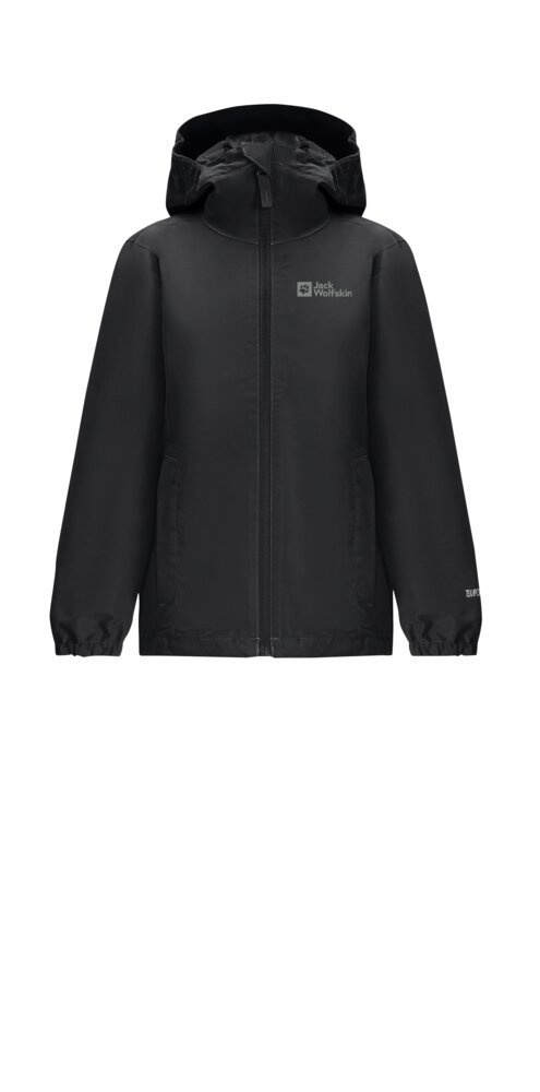 Jack Wolfskin Flaze K black, 128 Detská bunda na zips