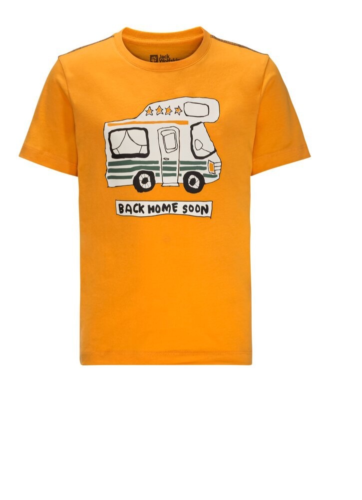 Jack Wolfskin Wolf & Van T B orange pop, 140 Detské bavlnené tričko