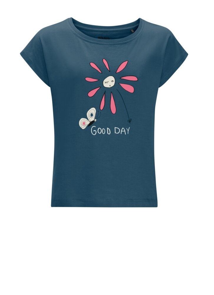 Jack Wolfskin Good Day T G dark sea, 128 Detské bavlnené tričko