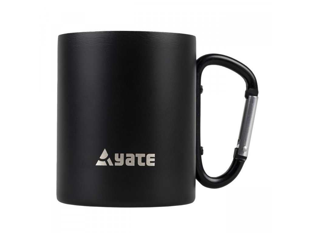 Yate Hrnček s karabínou Color čierna Hrnček