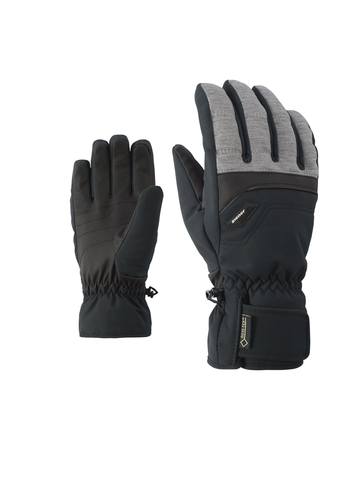 Ziener GLYN GTX + GORE PLUS WARM dark melange, 8 Pánske rukavice