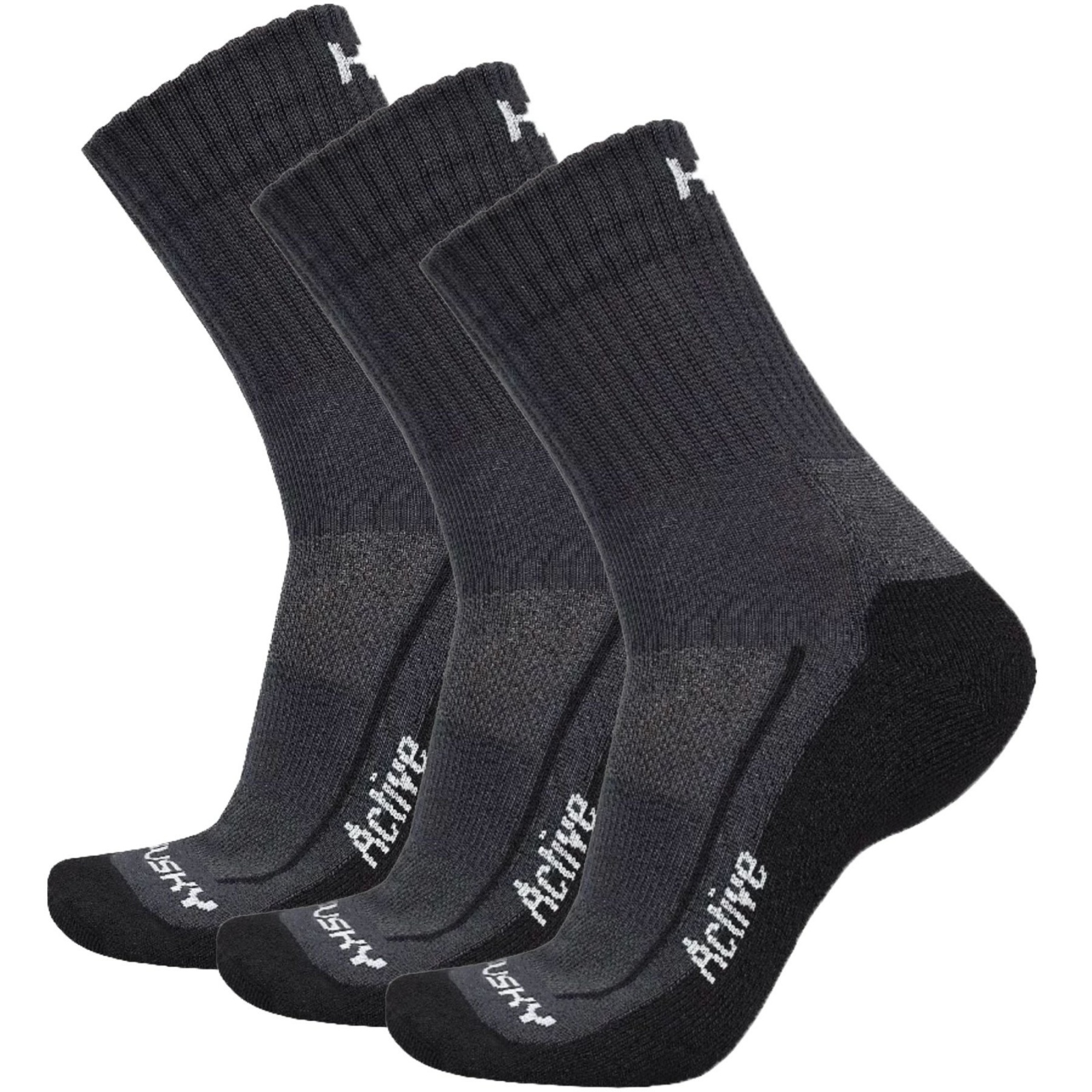 Husky Active 3pack čierna, XL(45-48) Ponožky
