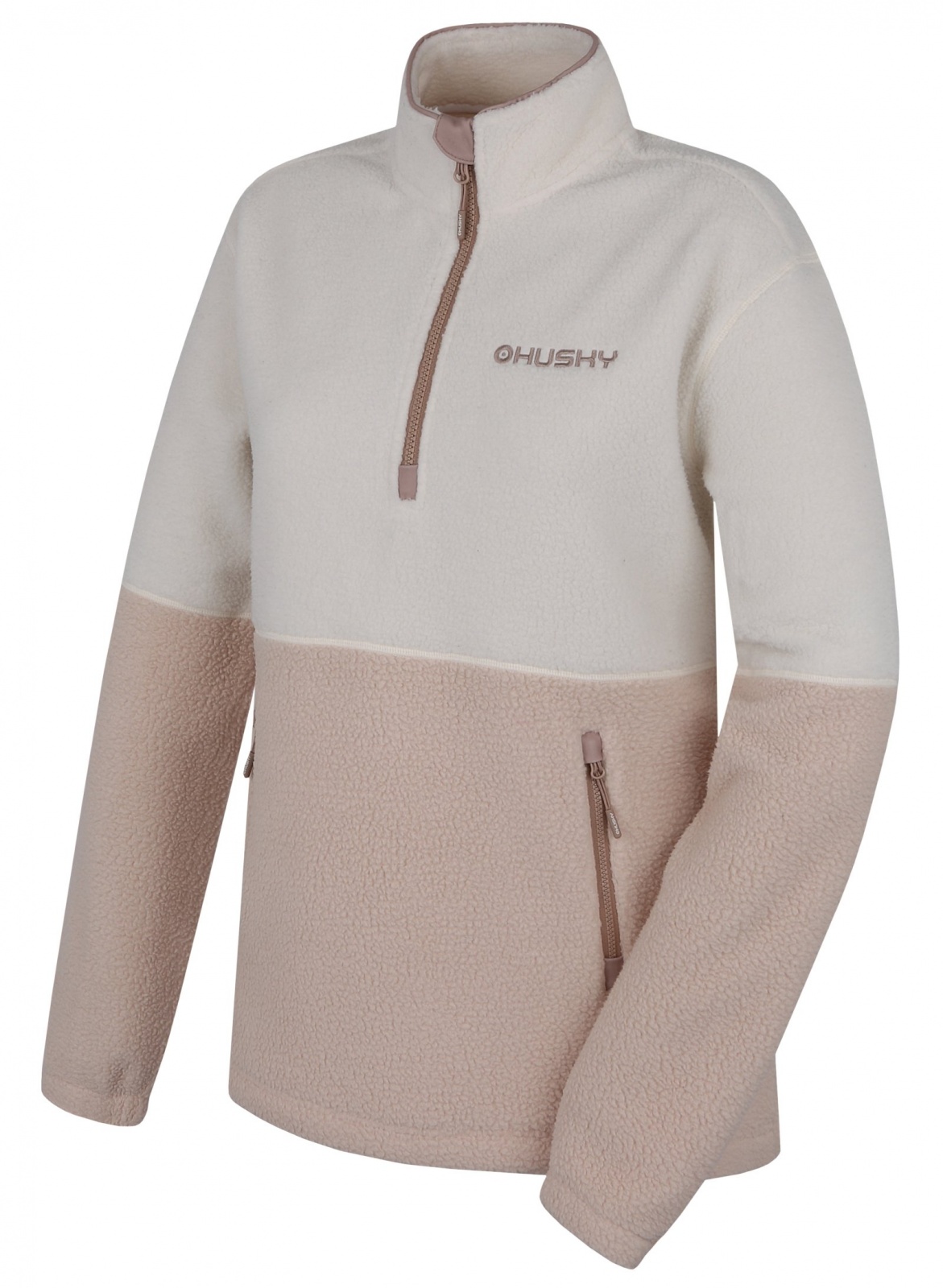 Husky Addy L beige, M Dámska fleecová mikina