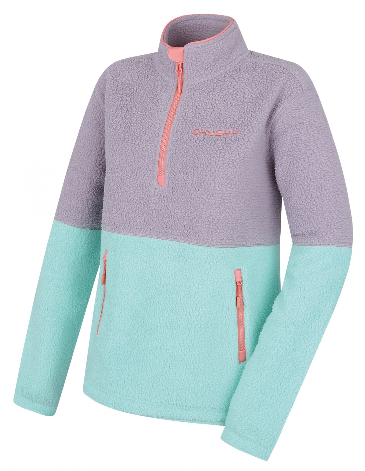 Husky Addy L purple/mint, M Dámska fleecová mikina