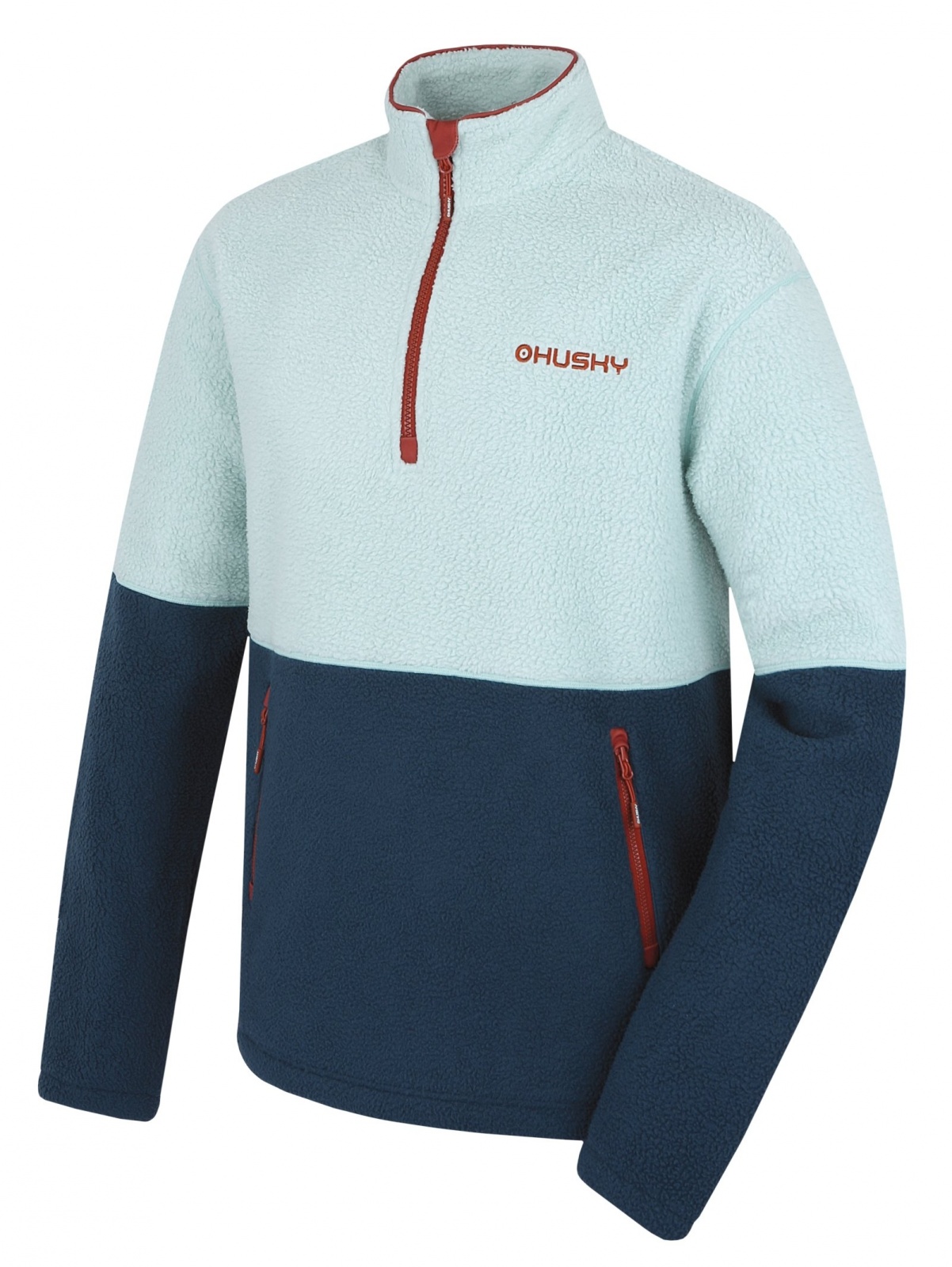 Husky Addy M mint/blue, XL Pánska fleecová mikina