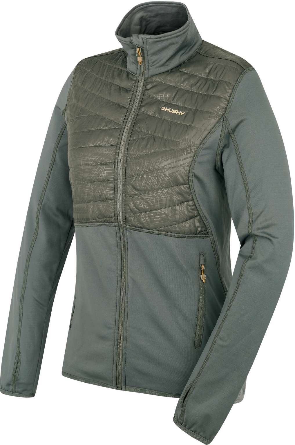 Husky Airy L dk. grey green, M Dámska mikina na zips