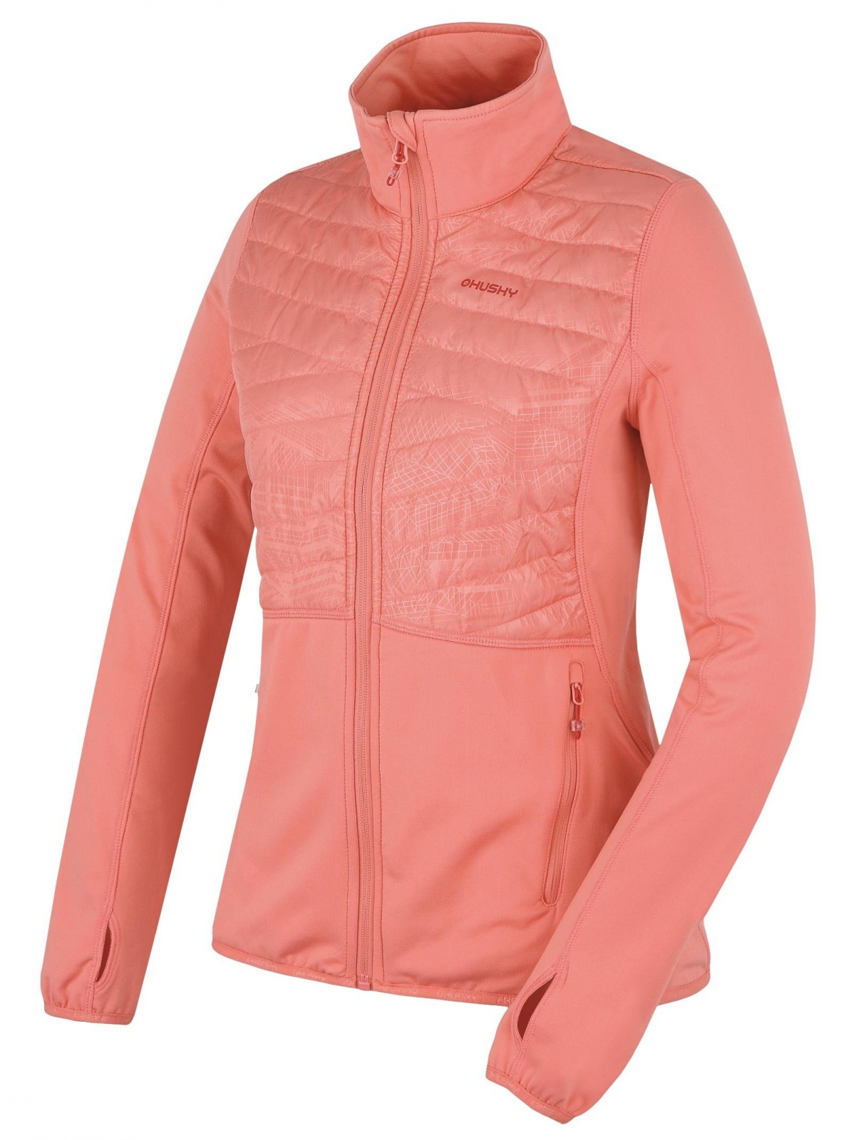 Husky Airy L light orange, L Dámska mikina na zips