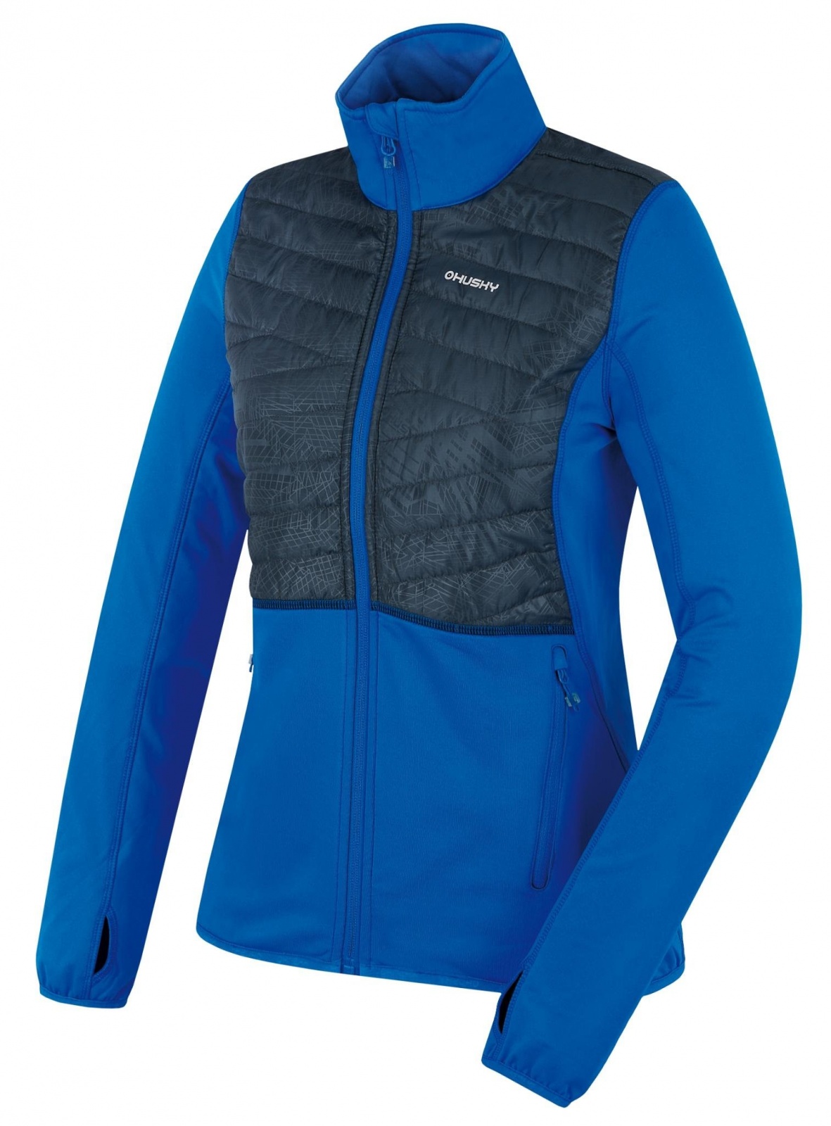 Husky Airy L neon blue, L Dámska mikina na zips