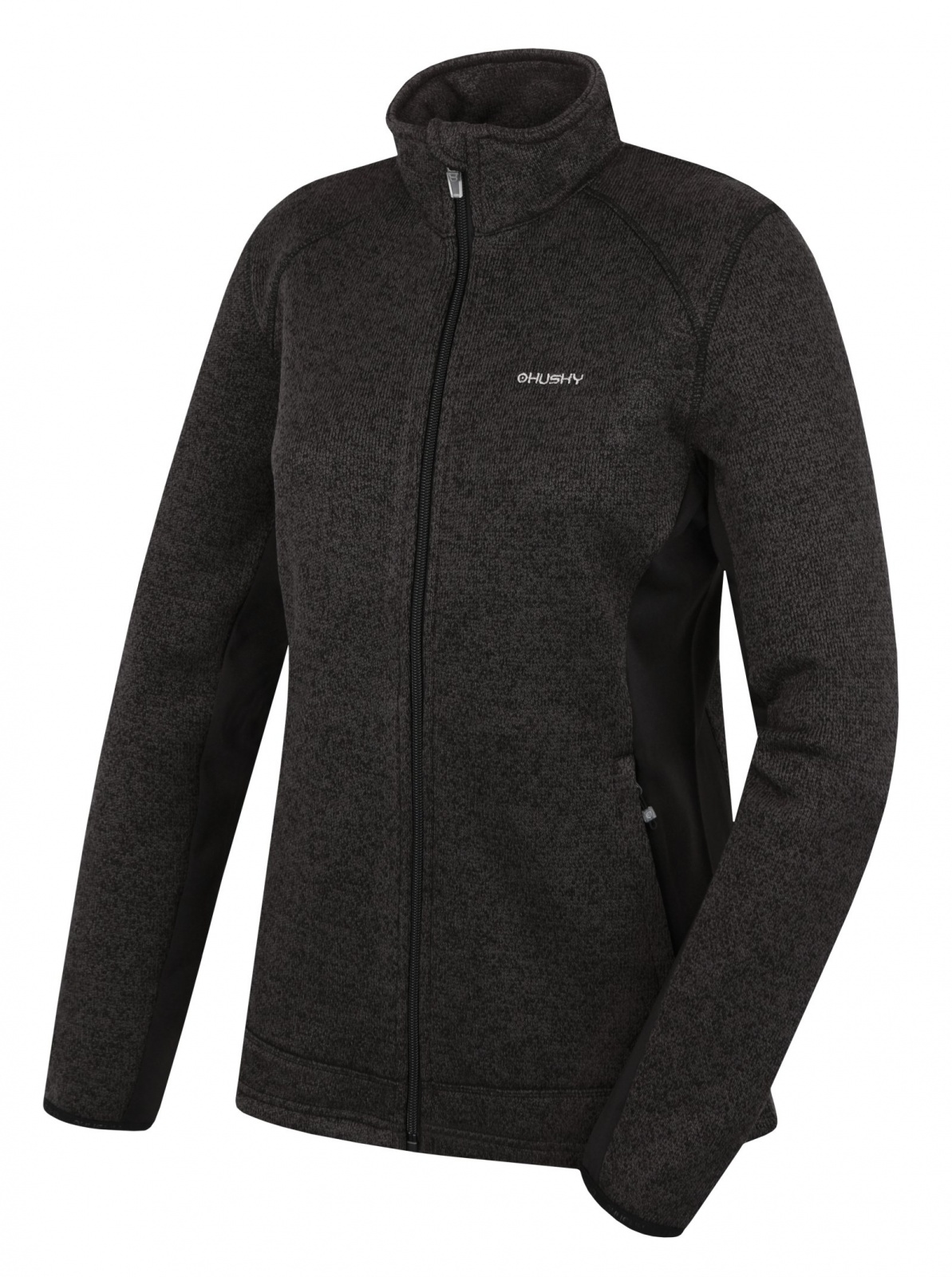 Husky Alan L black, XL Dámsky fleecový sveter na zips