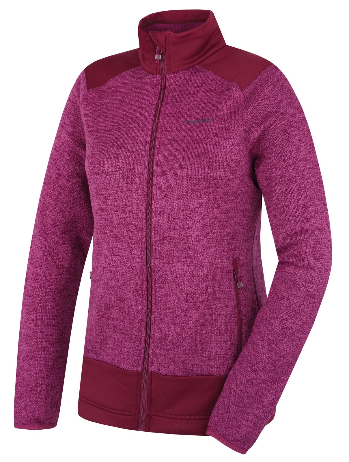 Husky Alan L dk. magenta, XL Dámsky fleecový sveter na zips