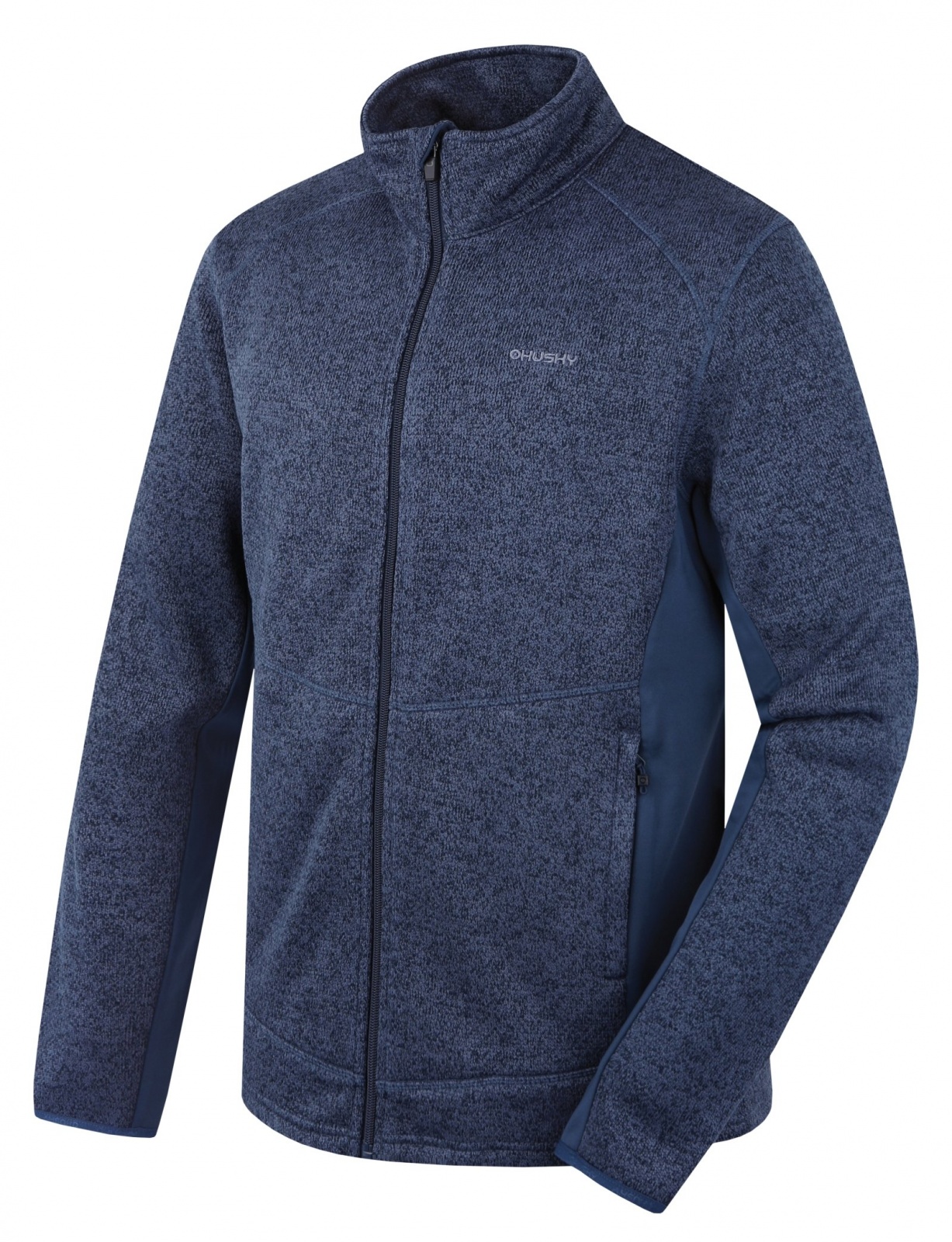 Husky Alan M dark blue, L Pánsky fleecový sveter na zips