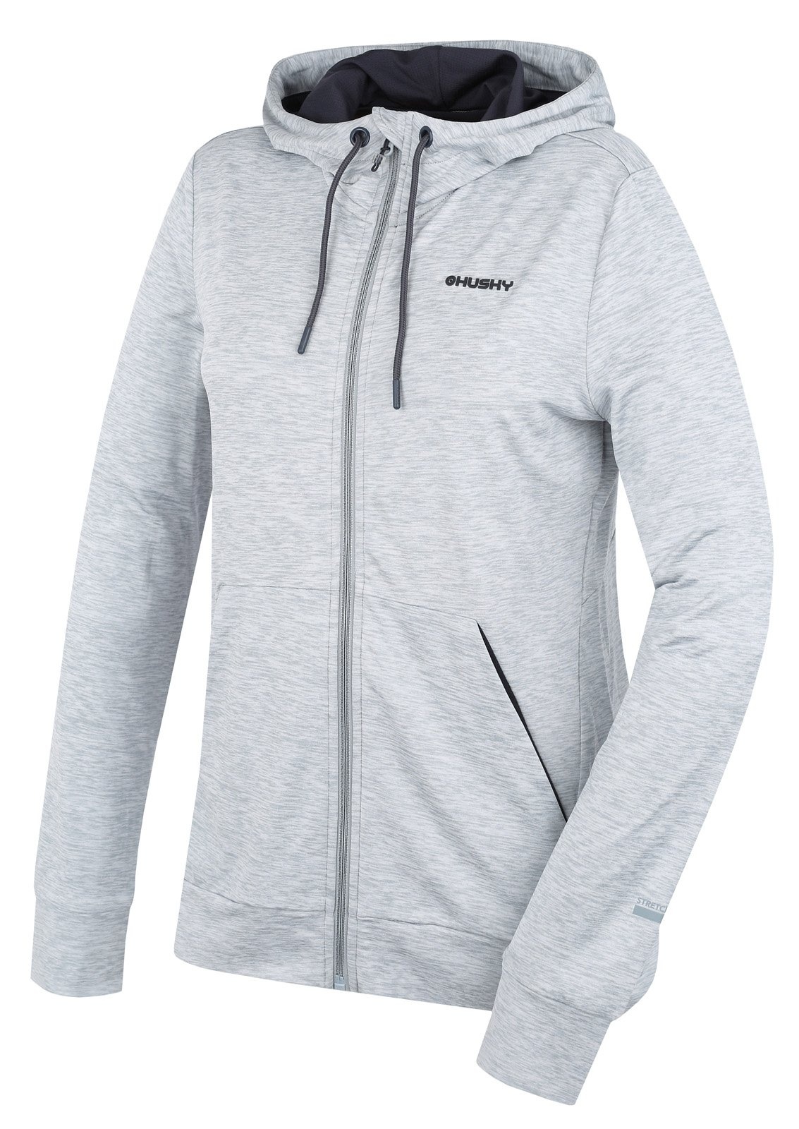 Husky Alony L sv. šedá, XL Dámska mikina s kapucňou