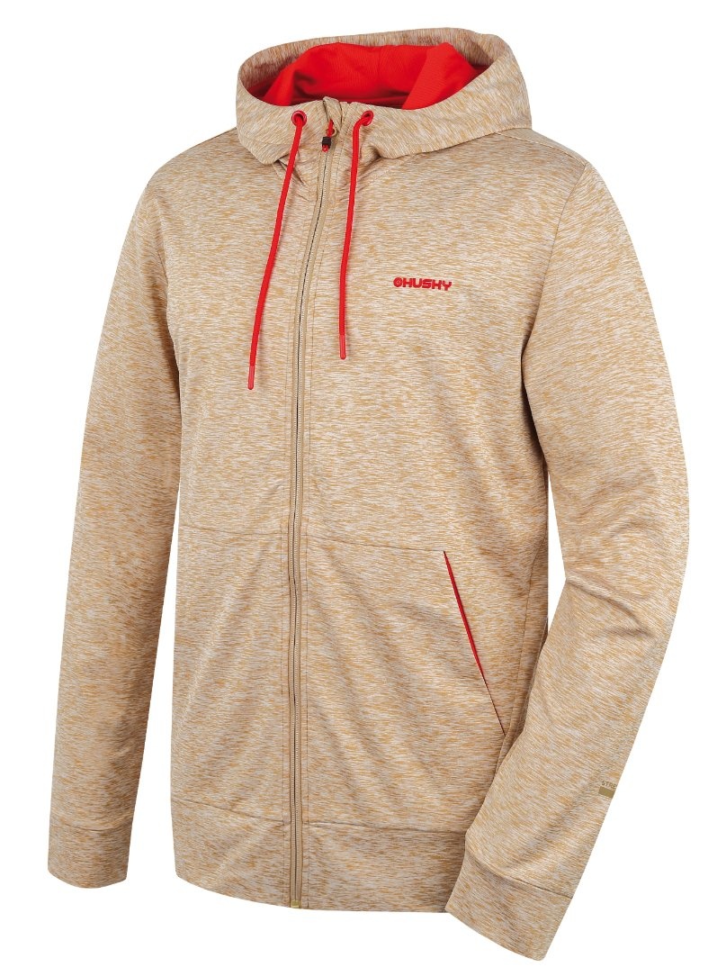 Husky Alony M beige, XL Pánska mikina s kapucňou