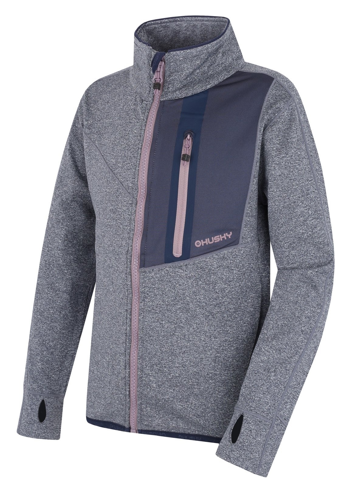Husky Ane K dk. blue, 140 Detská mikina na zips