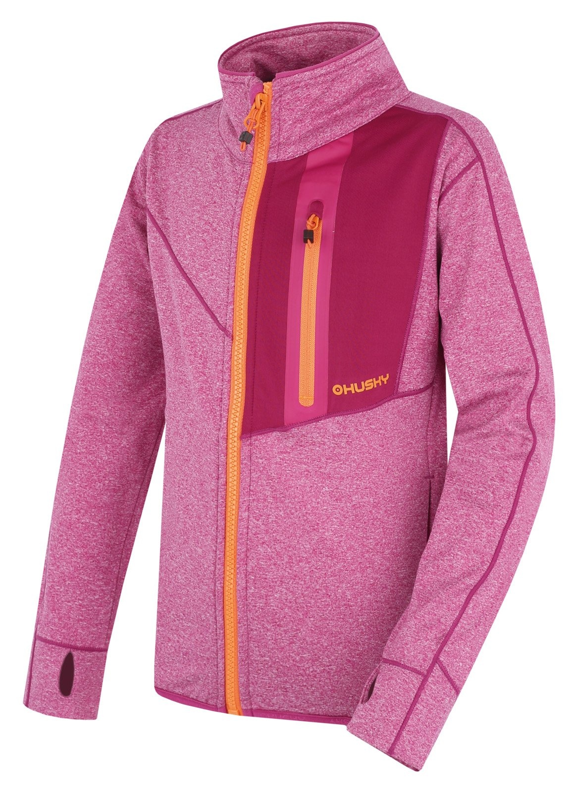 Husky Ane K magenta, 164 Detská mikina na zips