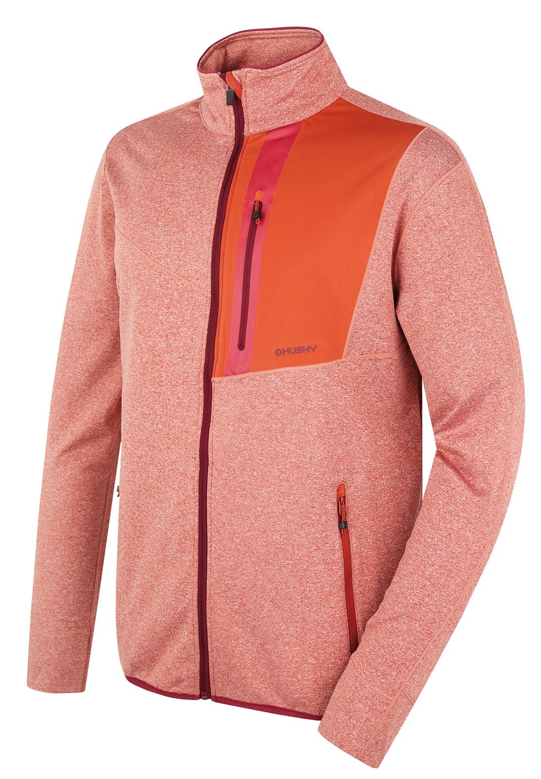 Husky Ane M dk. brick orange, M Pánska mikina na zips