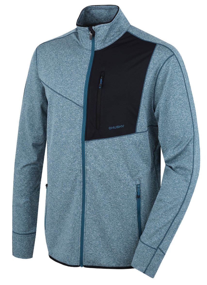 Husky Ane M dk. turquoise, M Pánska mikina na zips