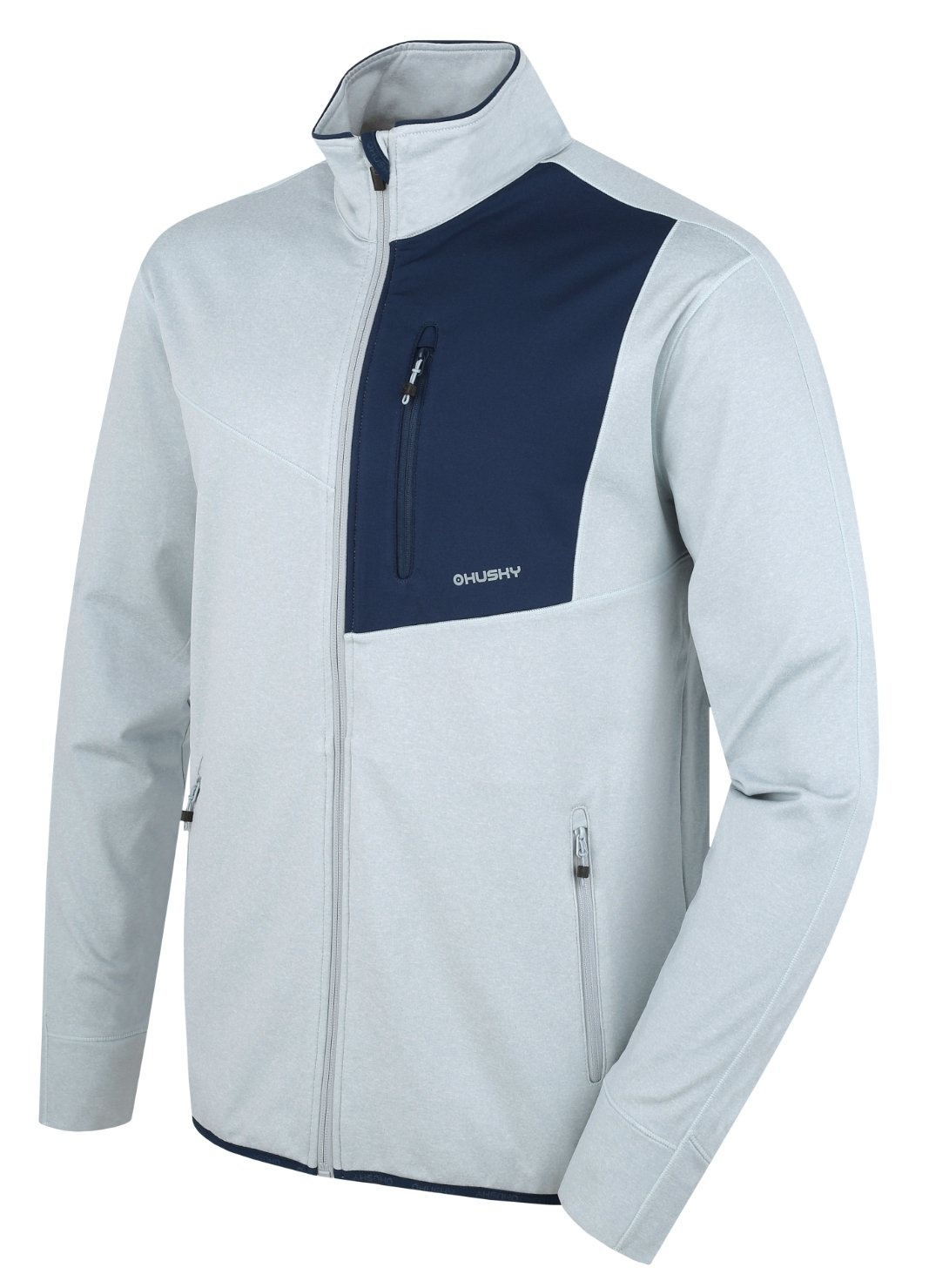 Husky Ane M lt. grey, XXXL Pánska mikina na zips