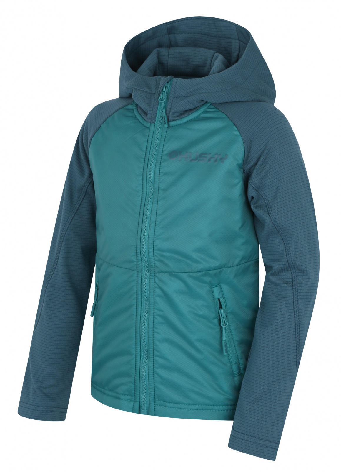Husky Any K turquoise, 146 Detská mikina s kapucňou