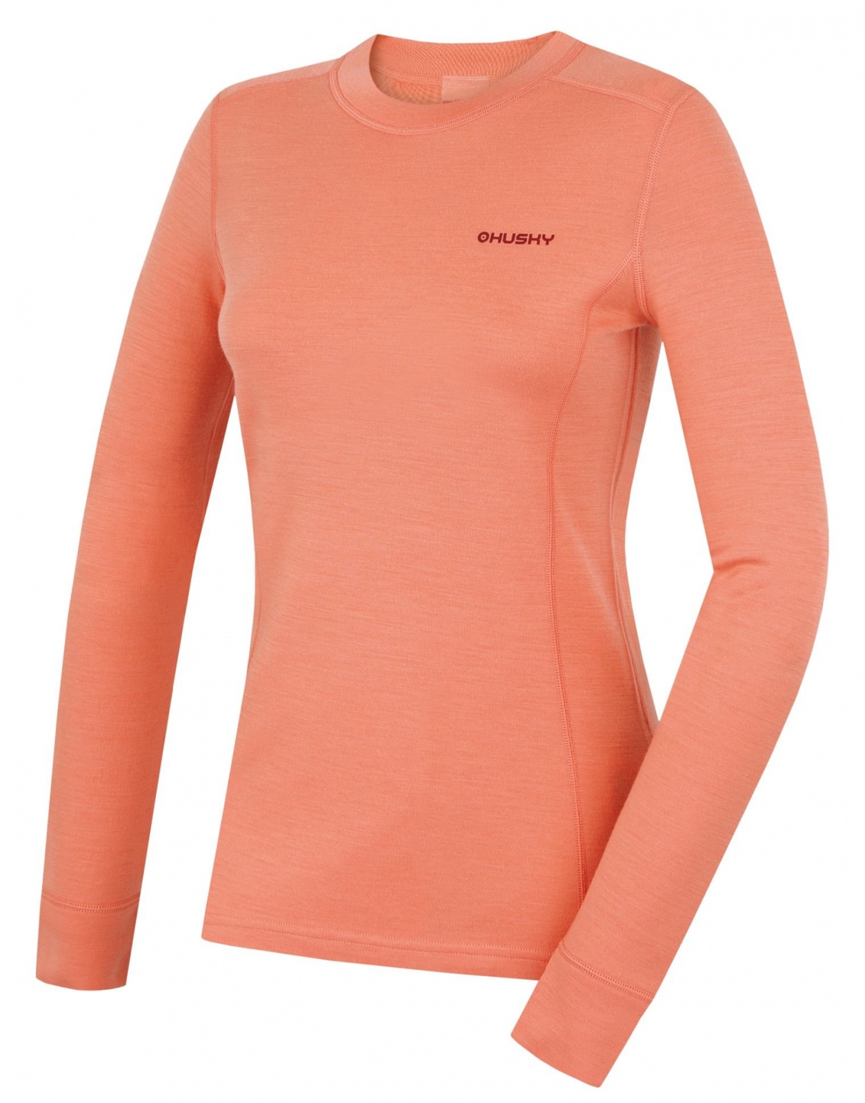 Husky Aron L light orange, XS Dámska merino mikina