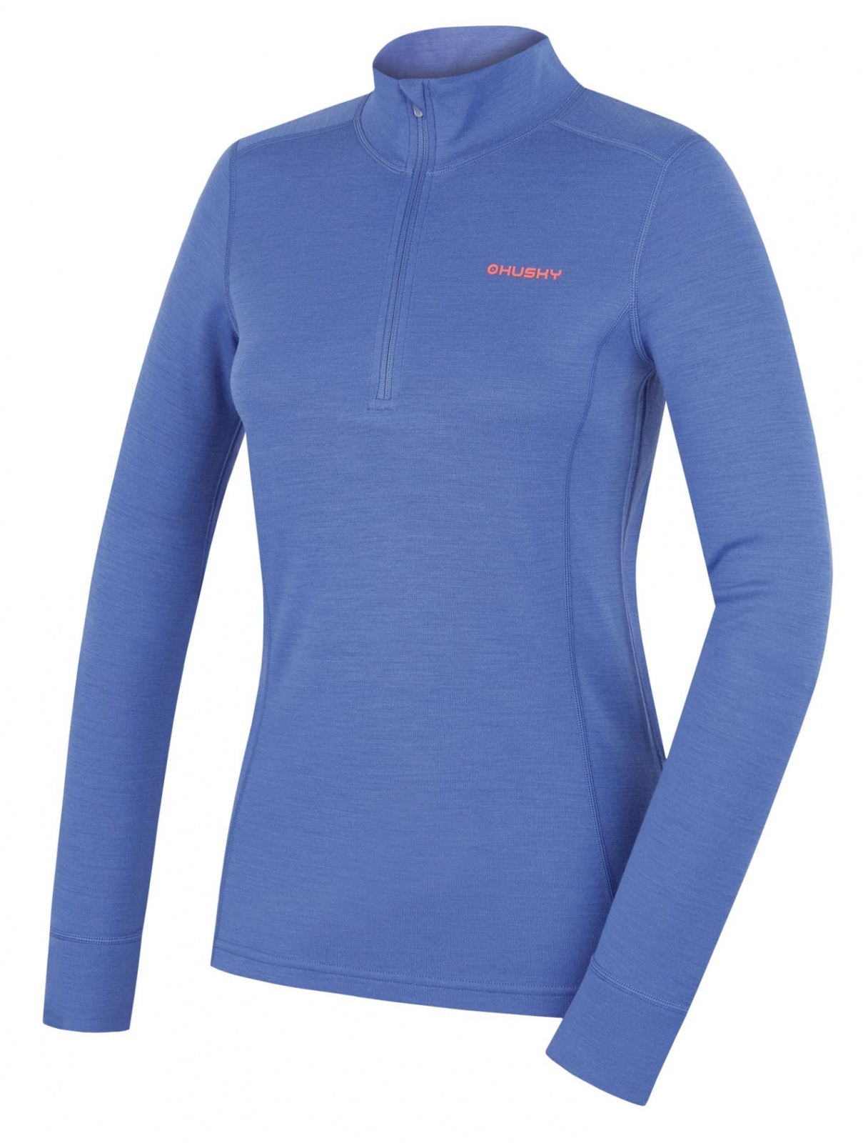Husky Aron zips L blue, S Dámska merino mikina