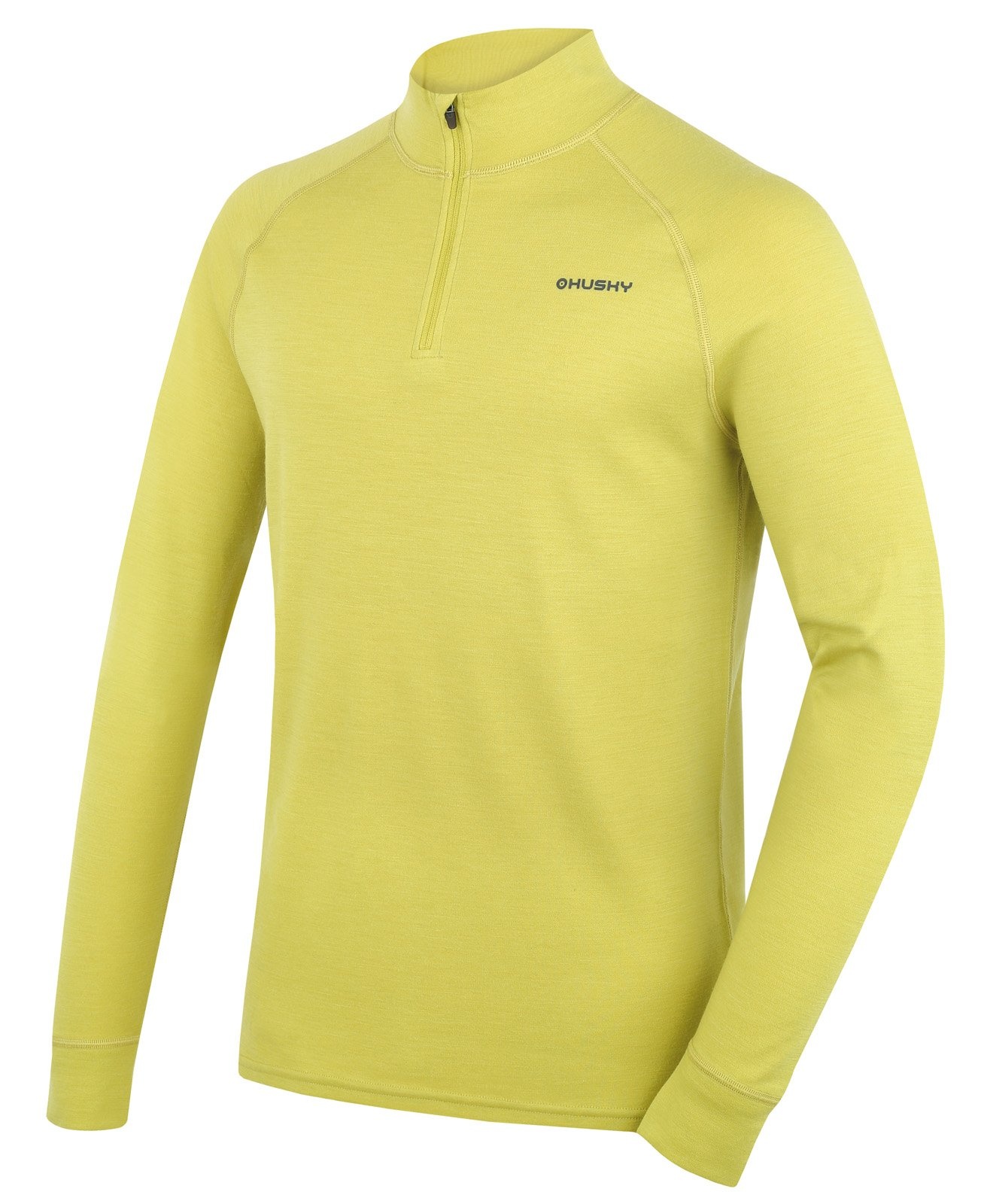 Husky Aron Zips M lime green, M Pánska merino mikina