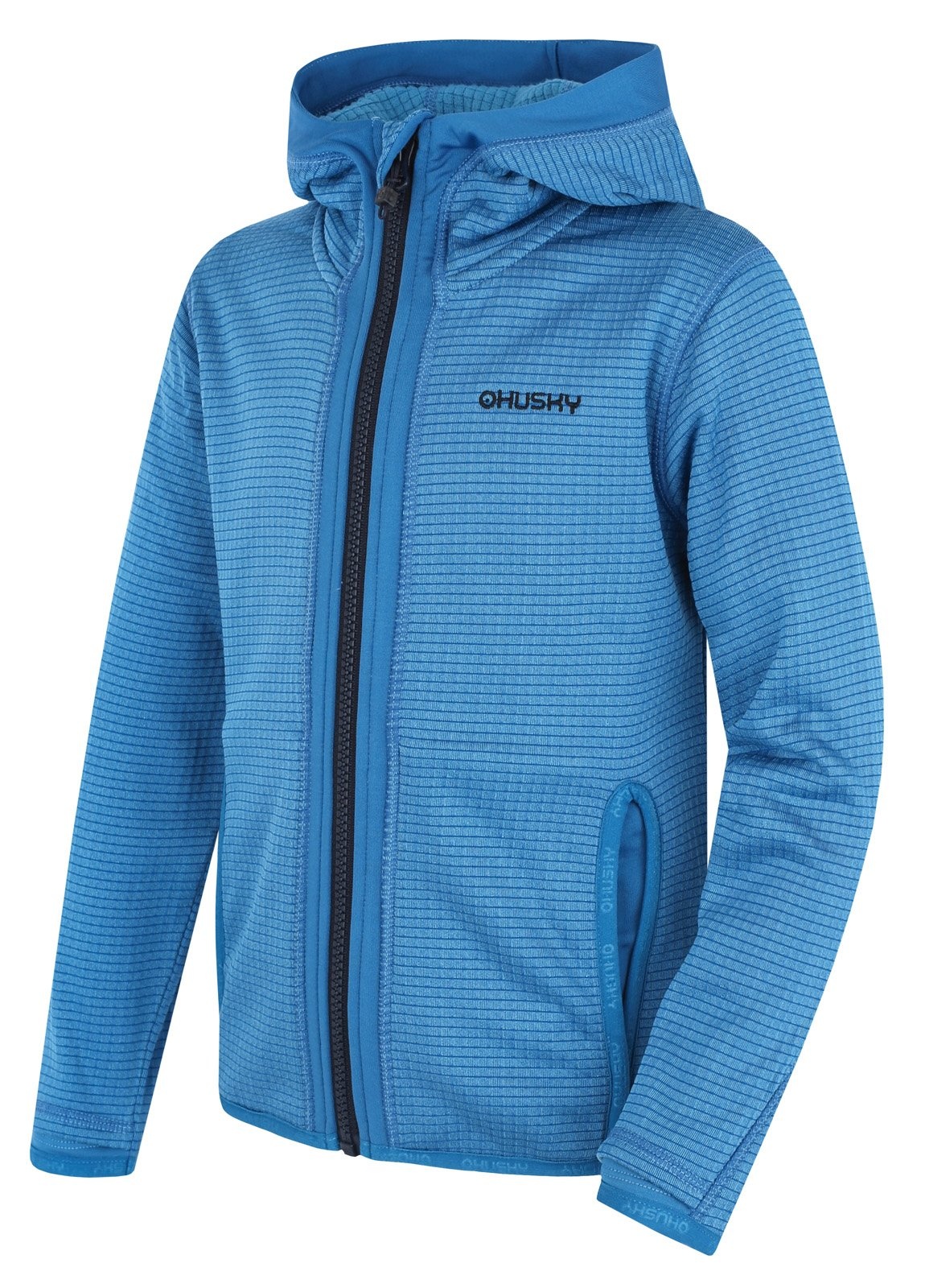 Husky Artic Zips K blue/black blue, 164 Detská mikina s kapucňou
