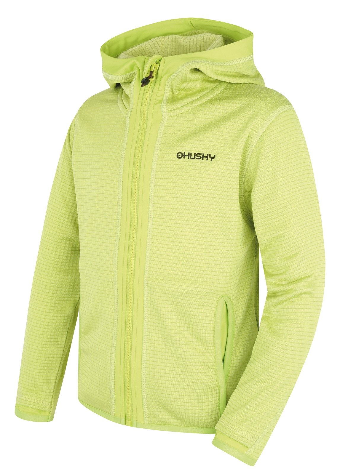 Husky Artic Zips K br. green/dk. khaki, 122 Detská mikina s kapucňou