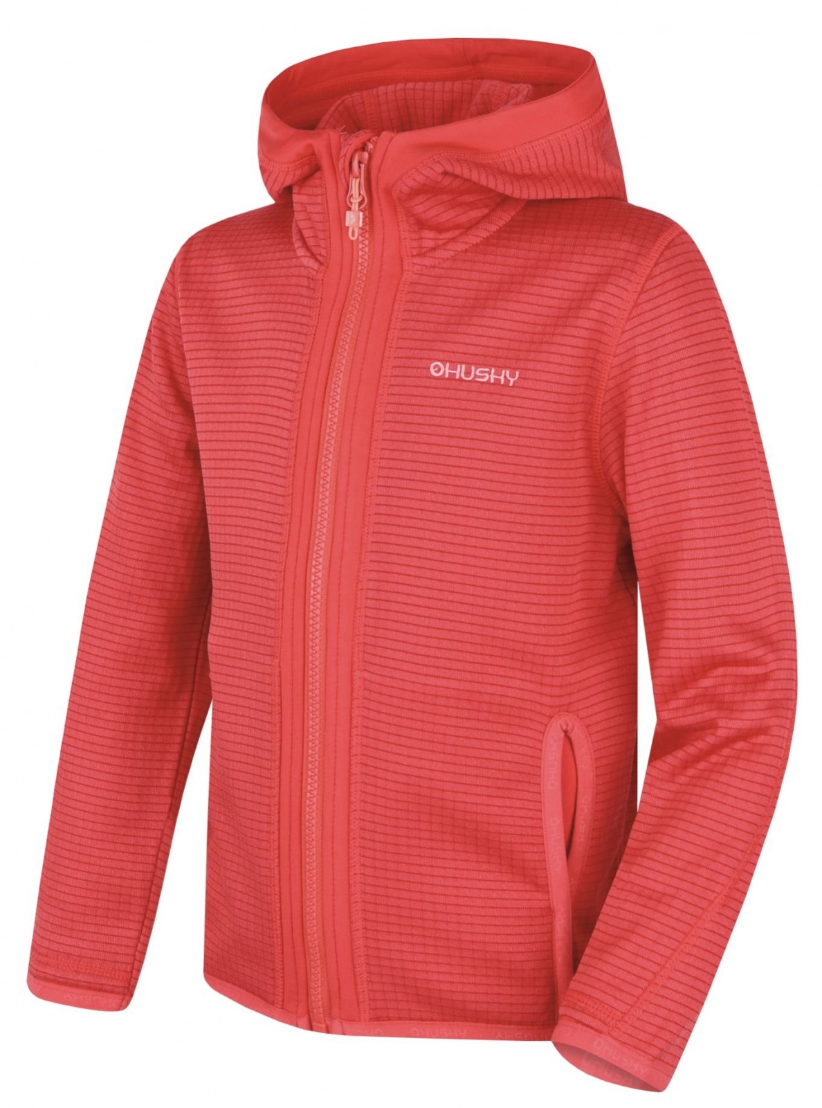 Husky Artic Zips K red, 134 Detská mikina s kapucňou