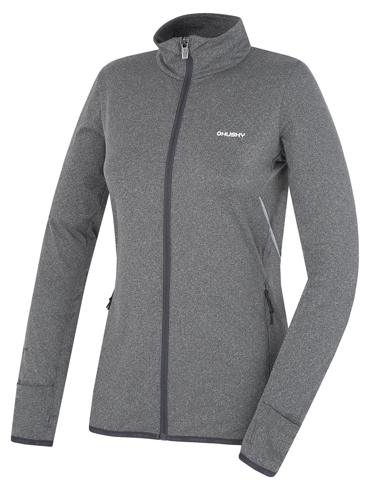 Husky Astel L tm. šedá, S Dámska mikina na zips