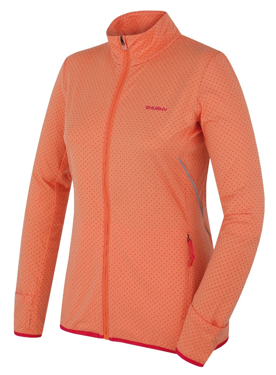 Husky Astel L lt. orange, S Dámska mikina na zips