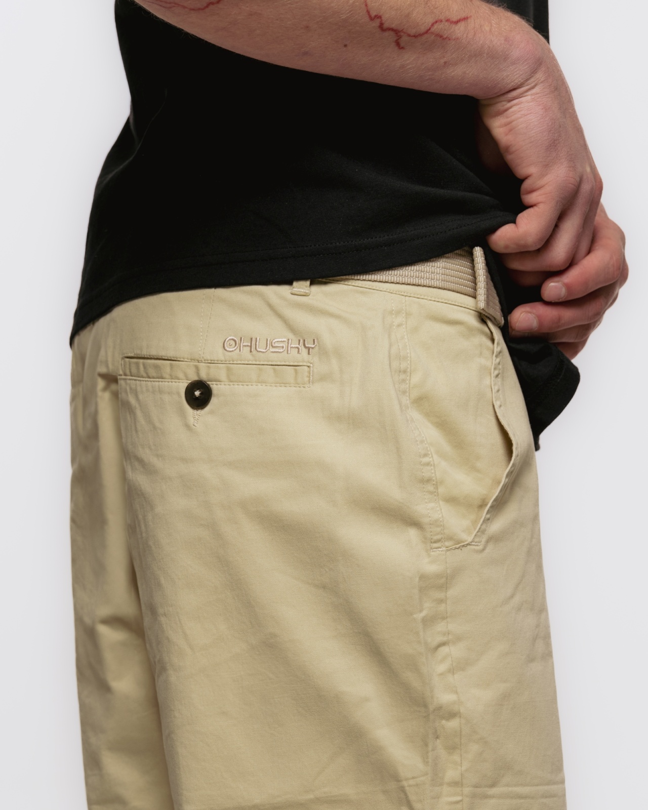 Husky  Ruby M beige, M Pánske bavlnené kraťasy