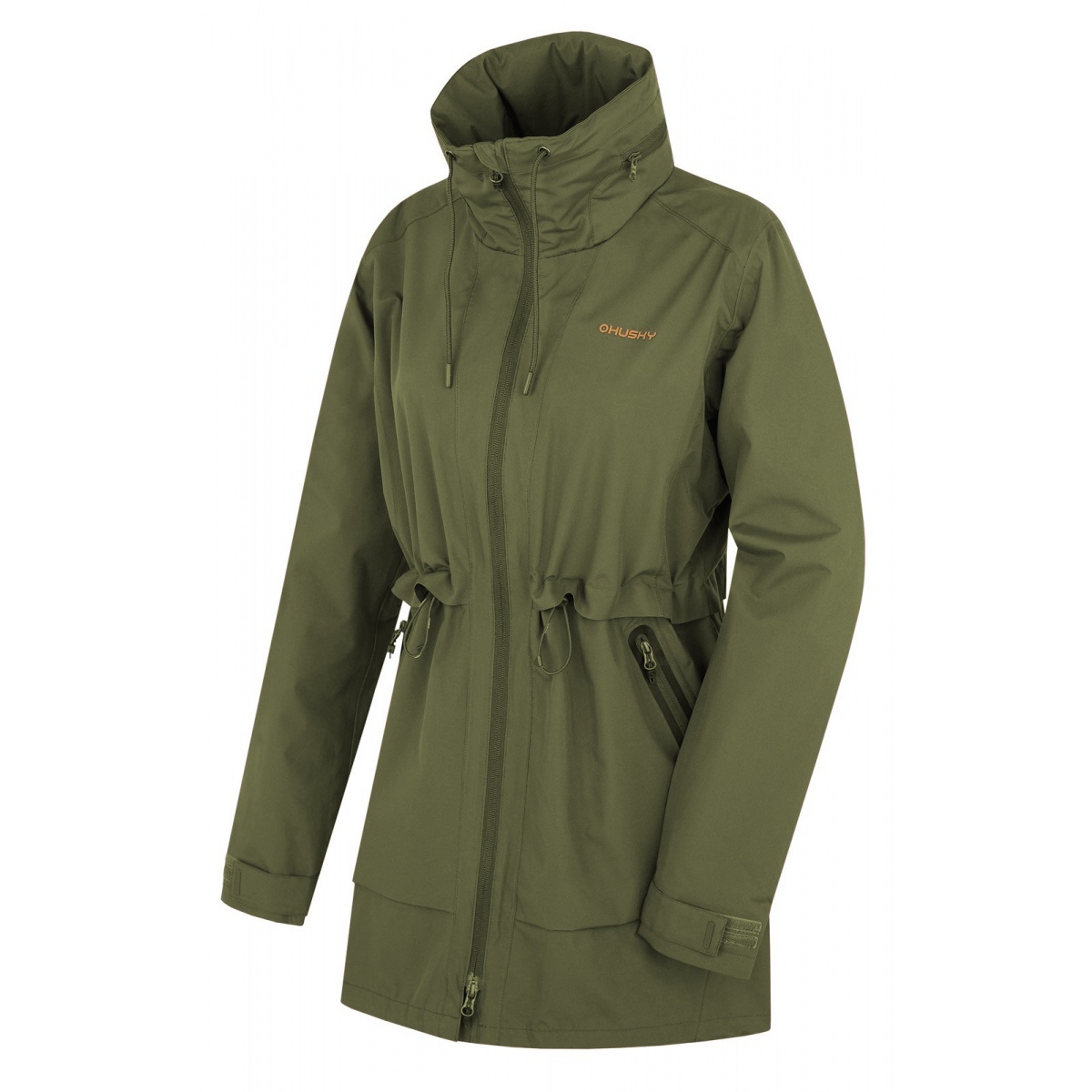 Husky Nevr L tm. khaki, M Dámsky hardshell kabát