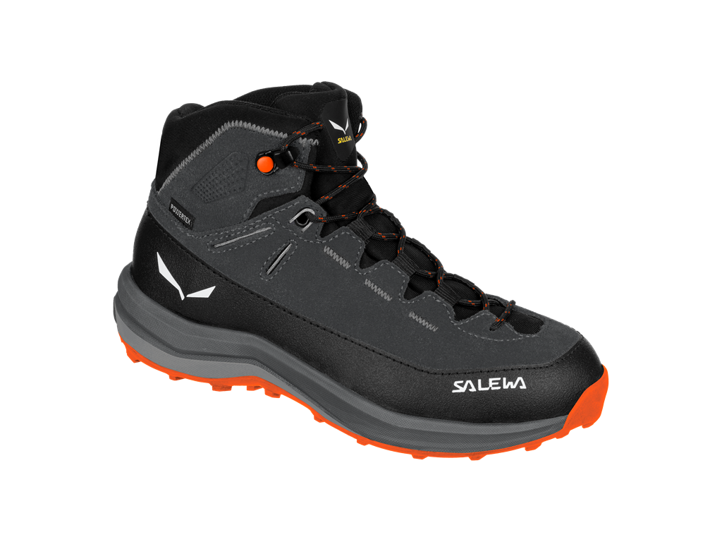 Salewa JR MTN TRAINER 2 MID PTX Onyx/Alloy, EU 27 Detské trekové topánky