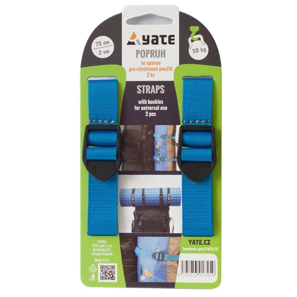 YATE popruh so sponou 2x75cm - 2ks