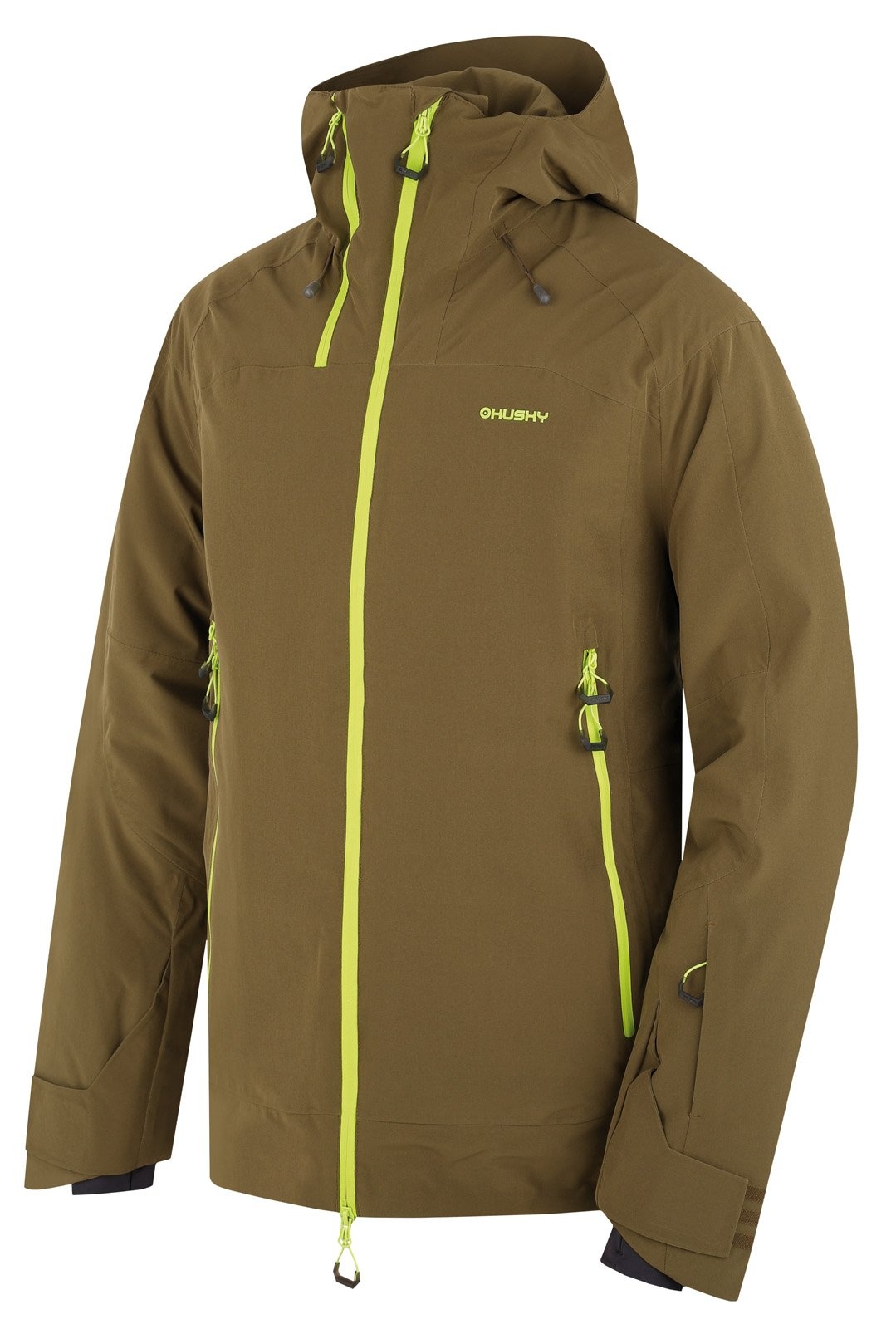 E-shop Husky Gambola M dk. khaki, M Pánska lyžiarska bunda