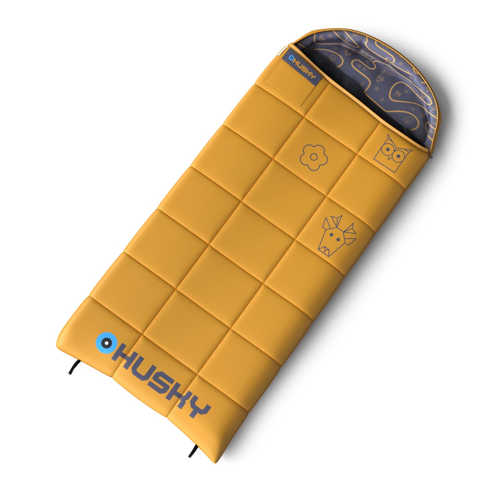 Husky Kids Gizmo -5°C mustard Dekový trojsezónny detský spacák