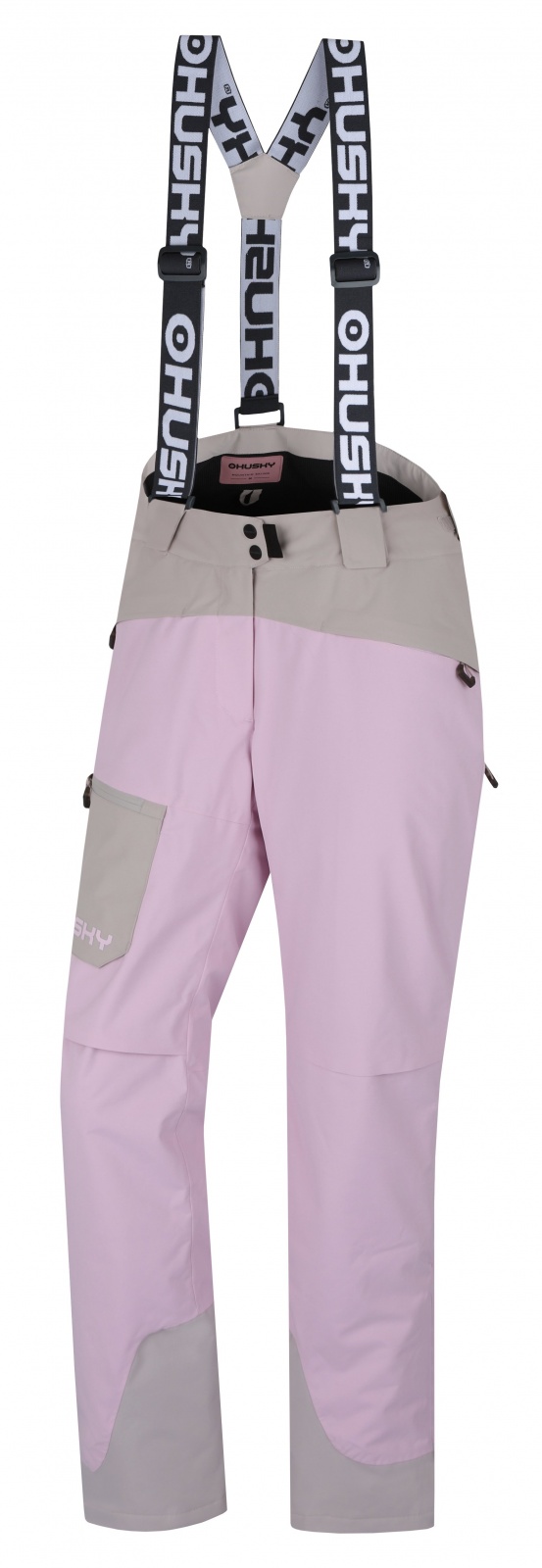 Husky Glad L pink/beige, S Dámske lyžiarske nohavice