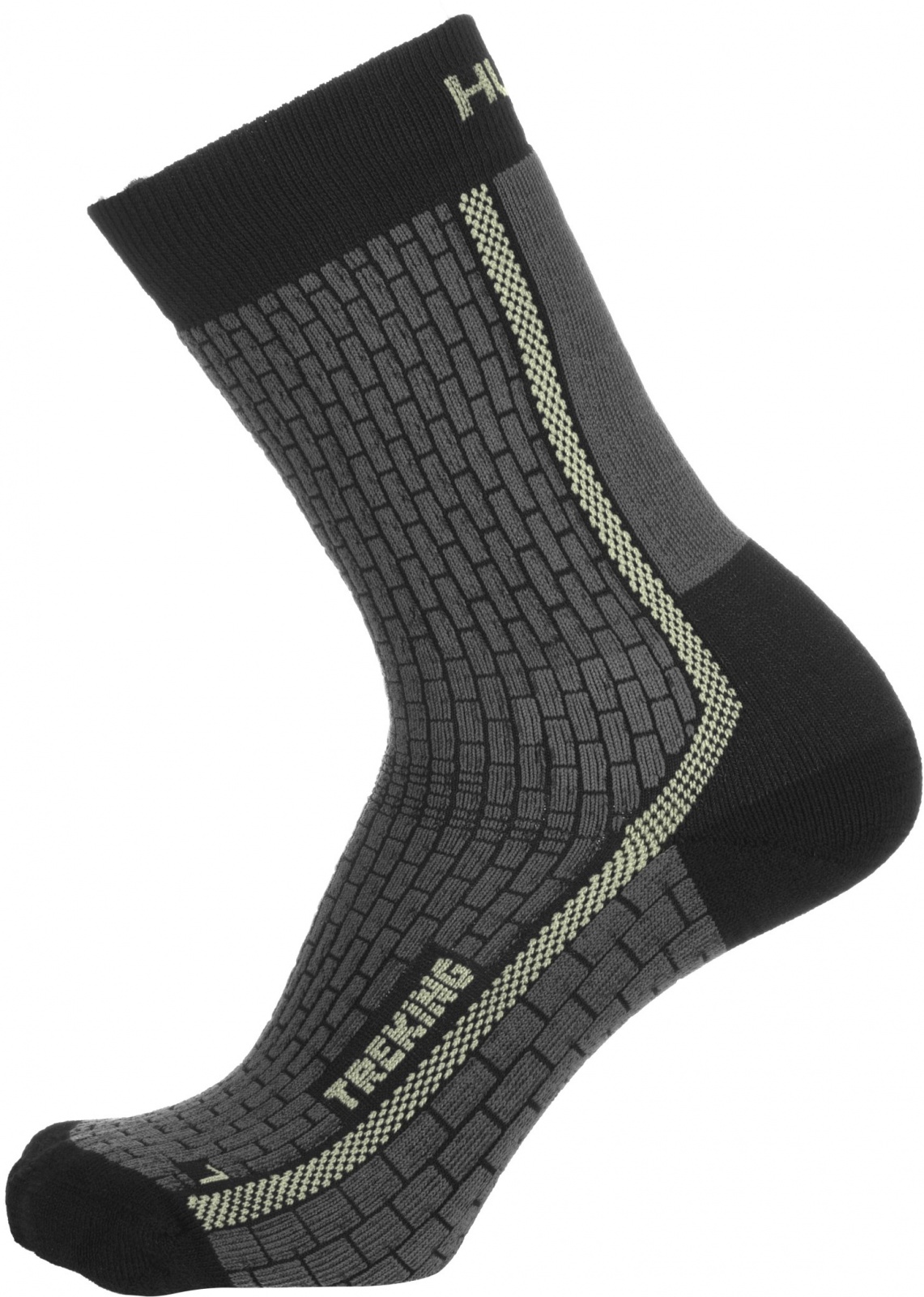 Husky Treking antracit/sv. zelená, M(36-40) Ponožky