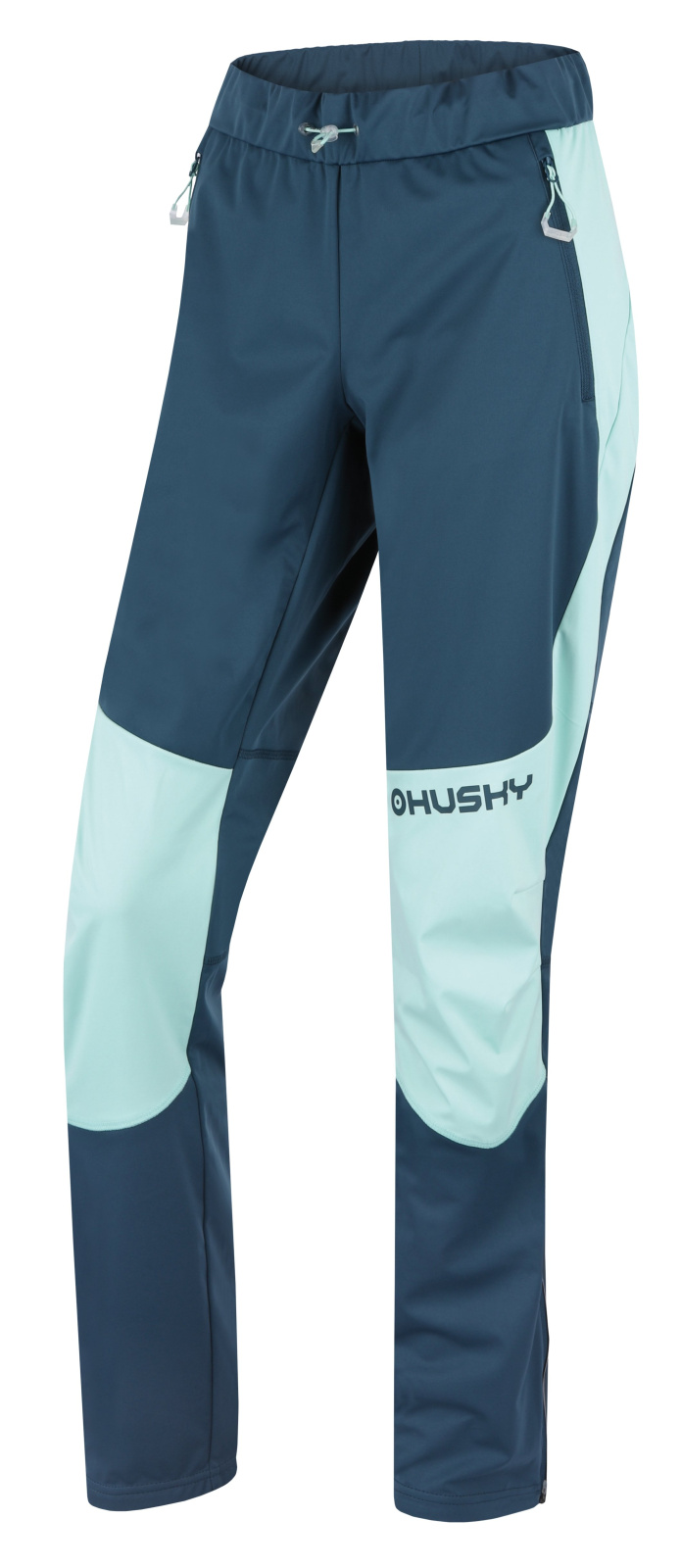 Husky  Kala L mint/turquoise, L Dámske softshellové nohavice