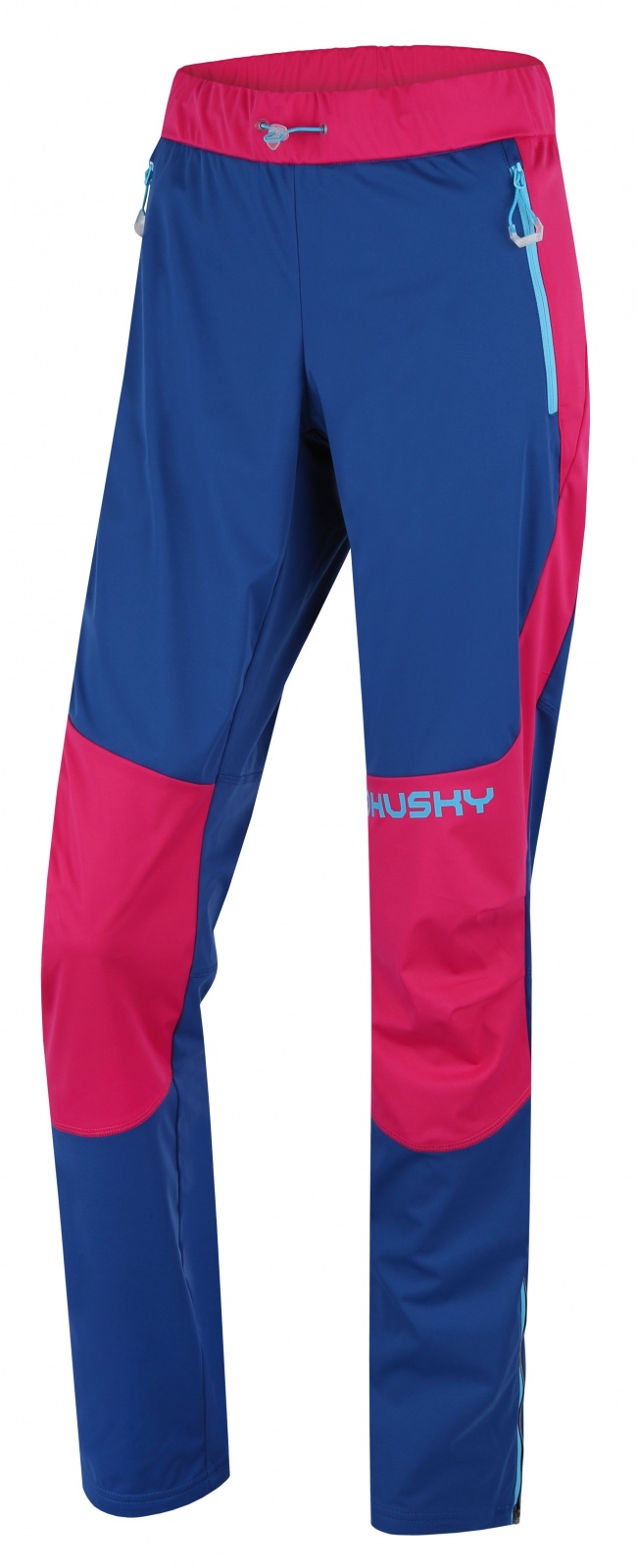 Husky Kala L pink/blue, L Dámske softshellové nohavice