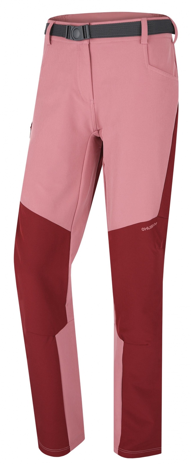 Husky Keiry L bordo/pink, XXL Dámske outdoorové nohavice