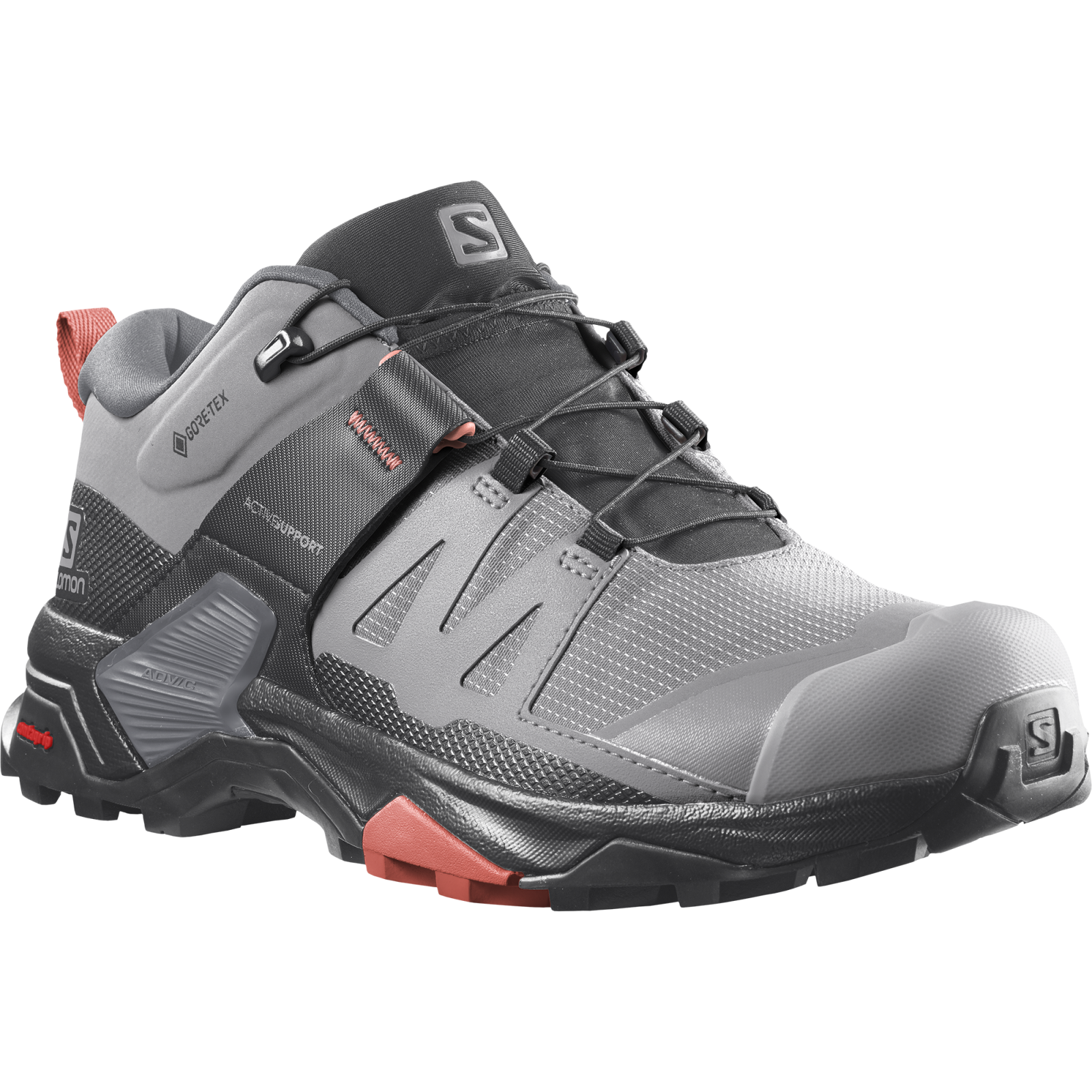 Salomon SALOMON X ultra 4 GTX Alloy/Quiet Shade/Burnt Sienna, 42 Dámske turistické topánky
