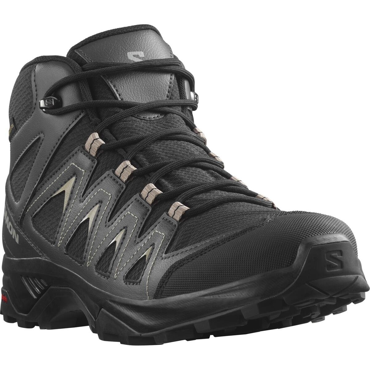 Salomon X Braze Mid GTX Black/Phantom/Vintage Khaki, 44 Pánske topánky