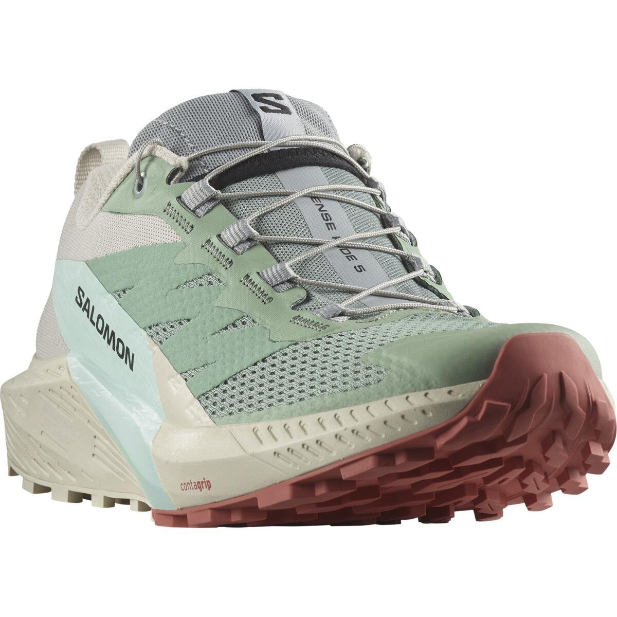 Salomon Sense ride 5 Lily Pad/Rainy Day/Bleached Aqua, EU 40 ⅔ Dámske topánky